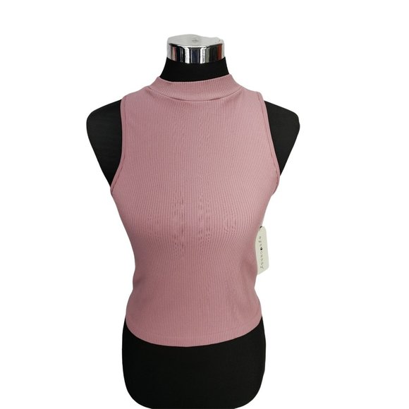 Juniors Eye‎ Candy Purple Lavender Seamless Rib Crew Neck Tank Top Size Large XL - Picture 1 of 8